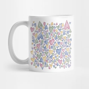 Watercolor Hearts Mug